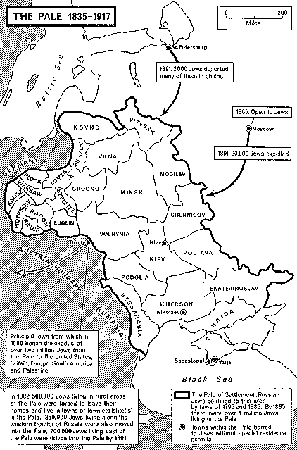 Pale of Settlement Map